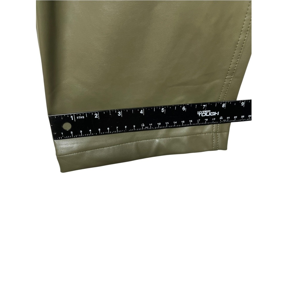 Abercrombie & Fitch Sz 2/26 Pants Olive Green Cargo Faux Leather 90s Relaxed - Picture 12 of 12